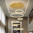 Axyaa Luxury Duplex Living Room Chandelier – Modern High-end Loft Hanging Lamp for Home Decor