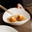 Axyaa Oval Ceramic Bowl Set for Molecular Cuisine and Dining Experience