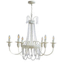 Axyaa Romantic White LED Chandelier E14 Candle Pendant Light for Bedroom and Dining Room