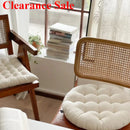 Axyaa White Tatami Dining Chair Cushion - Japanese Style Square Seat