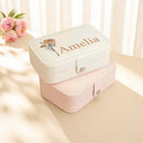 Axyaa Portable Foldable Jewelry Organizer Box Compact Travel Case