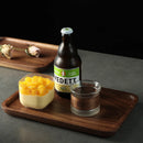 Axyaa Black Walnut Wood Tea Tray for Coffee Dessert Storage Beer Wine Serving
