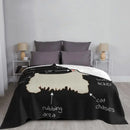 Axyaa Westie Dog Anatomy Flannel Blanket - Cozy Home Sofa Office Travel Throw
