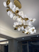Axyaa Gold Grape Chandelier Glass Pendant Lights for Living Room and Kitchen