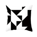 Axyaa Black & White Plaid Wave Stripe Checkerboard Print Throw Pillow Case