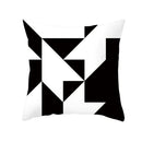 Axyaa Black & White Plaid Wave Stripe Checkerboard Print Throw Pillow Case