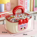 Axyaa Clear Plastic Storage Box with Handle and Dividers