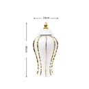 Axyaa Gold General Jar: European Style Home Decor & Tabletop Ceramic Decoration