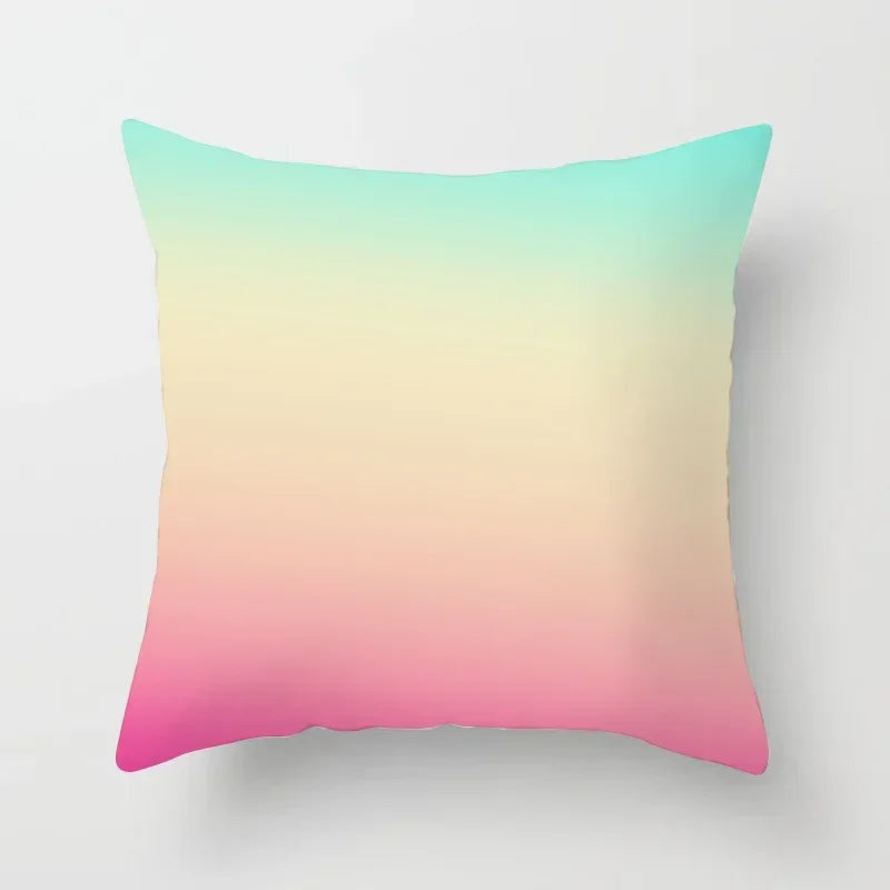 Gradient Ice Cream Color Polyester Pillow Cover by Axyaa - 45x45CM