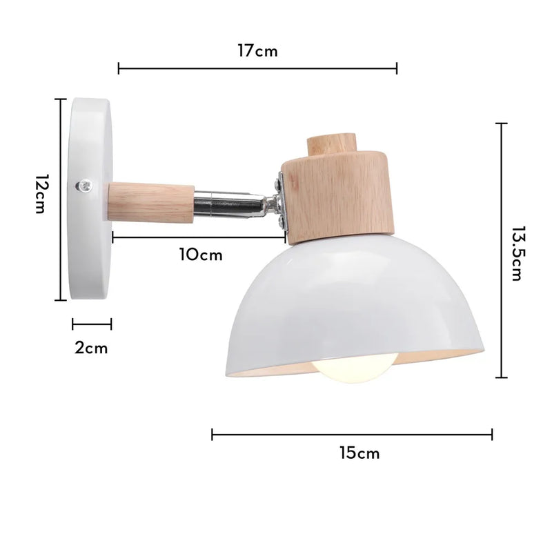 Axyaa Dome Wall Sconce: Modern Nordic Bedside Lamp for Study Room and Living Room