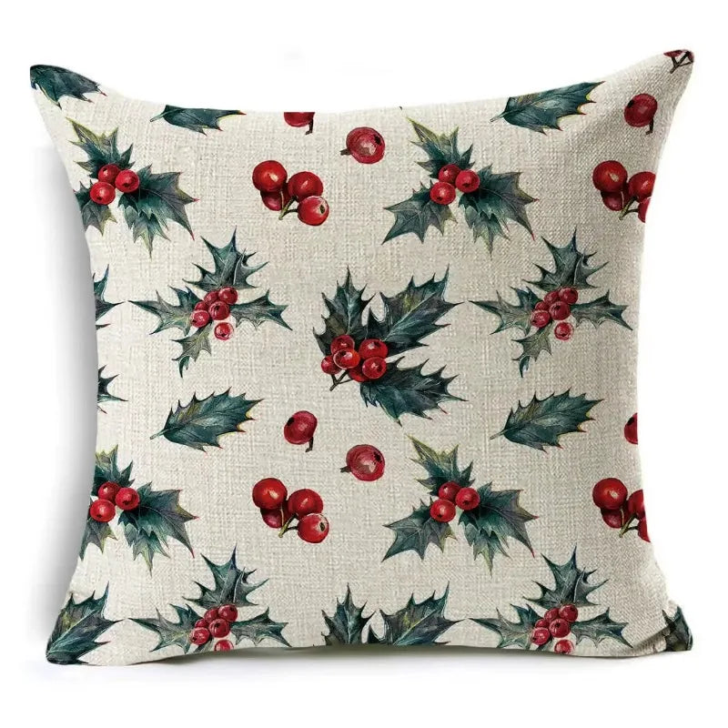 Axyaa Christmas Birds Garland Cushion Cover