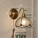 Axyaa Glass Brass Wall Sconce Light Fixture for Dining Living Bathroom Mirror