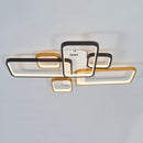 Axyaa Modern LED Chandelier with Remote Control Dimmable Ceiling Light