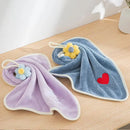 Axyaa Coral Velvet Hand Towel: Soft, Absorbent, Quick Dry Cleaning Cloth