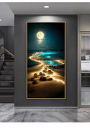 Axyaa Mural Moon Wave Wall Lamp: Creative Home Decor for Living Room and Hallway