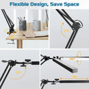 Axyaa LED Desk Lamp with Clamp - Modern Eye-Care Reading Light for Office/Home