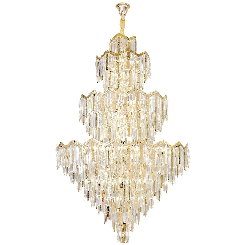 Axyaa European Style Crystal Chandelier for Villa Living Room, Luxury Post-Modern Design