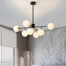 Axya Glass Nordic Chandelier LED Pendant Light Fixture for Living Room & Bedroom