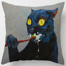 Axyaa Cartoon Cat Pillow Cover for Home Office Bedroom Sofa Car Decoration