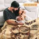 Axyaa Romantic Love Blanket for Wife: Mothers Day, Anniversary, Birthday Gift