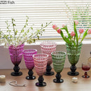 Axyaa Glass Vase: Artistic Flower Vessel for Hydroponic & Dried Flowers