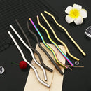 Axyaa Stainless Steel Reusable Metal Straws Set - 8Pcs Bar Accessory & Cocktail Party Favor