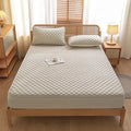 Axyaa Waterproof Cotton Queen Mattress Protector Fitted Sheet, Soft & Breathable