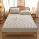 Axyaa Waterproof Cotton Queen Mattress Protector Fitted Sheet, Soft & Breathable