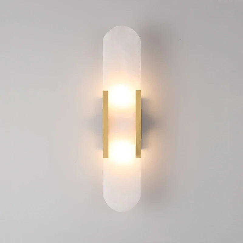 Marble Wall Lamp Living Room Bedroom Decor Golden Sconce Axyaa Aisle Staircase