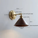 Axyaa Nordic Copper LED Wall Lights for Home Indoor Stair Mirror Bedroom Lamp