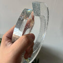 Axyaa Crystal Wall Lamp: Modern Luxury Circle Design for Bedroom, Living Room, Aisle - LED Lighting
