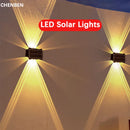 Axyaa Outdoor Solar Lamp: Waterproof Up/Down Sunlight, Garden Balcony Wall Lights