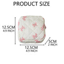 Axyaa Plaid Bow Mini Cosmetic Bag - Compact Travel Jewelry Storage Bag