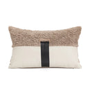 Embroidered Tufted Cushion Cover in Neutral Tones by Axyaa