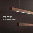 Axyaa Pine Black Walnut Chandelier: Nordic Modern Pendant Light for Kitchen Island & Office