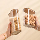 Axyaa Clear Storage Jars with Wood Lid, Airtight Food Container for Kitchen Organization