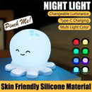 Axyaa Octopus Whale Silicone Lamp: Rechargeable Cute Animal Nightlight for Kids