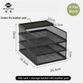 Axyaa Metal File Desk Organizer with Multilayer Tray and Pen Holder