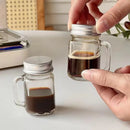 Axyaa 35ml Glass Sealed Mini Bottle Set for Coffee, Honey, Juice - Leakproof & Portable Jar