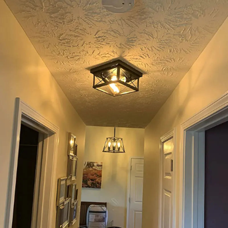 Axyaa Retro Iron Ceiling Light for Bedroom Living Room Industrial Style
