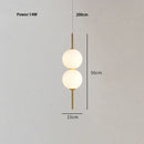 Axyaa Glass Ball LED Chandelier for Nordic Bedroom, Modern Minimalist Design