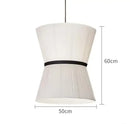 Axyaa Wabi-sabi Pendant Lamp: Modern Fabric Hanging Chandelier for Dining Room