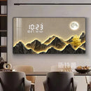 Axyaa Light Luxury Wall Clock with Digital Display and Silent Perpetual Calendar