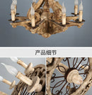 Axyaa Wooden Chandelier: Rustic Country Style for Homes, Hotels & S. Spaces