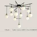 Axyaa Nordic LED Bean Chandelier, Postmodern Minimalist Pendant Light for Stylish Home Decor