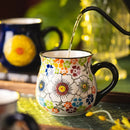 Retro Ceramic Coffee Mug by Axyaa - Creative Office Breakfast Cup