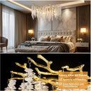 Axyaa Crystal Chandelier: Elegant Bedroom Dining Room LED Lighting