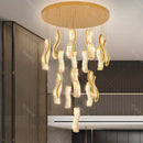 Axyaa Crystal Chandelier Pendant Light for Living and Dining Room Lighting