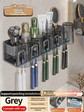 Axyaa 3-in-1 Bathroom Organizer: Toothbrush, Toothpaste, Electric Brush Holder Shelf Rack