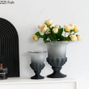Axyaa Goblet Glass Vase: Elegant Desk Decor for Hydroponics, Flowers, and Artificial Floral Display